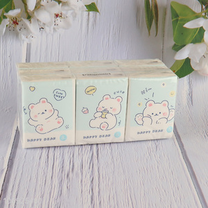 Hot selling soft cartoon facial tissue mini pocket tissue