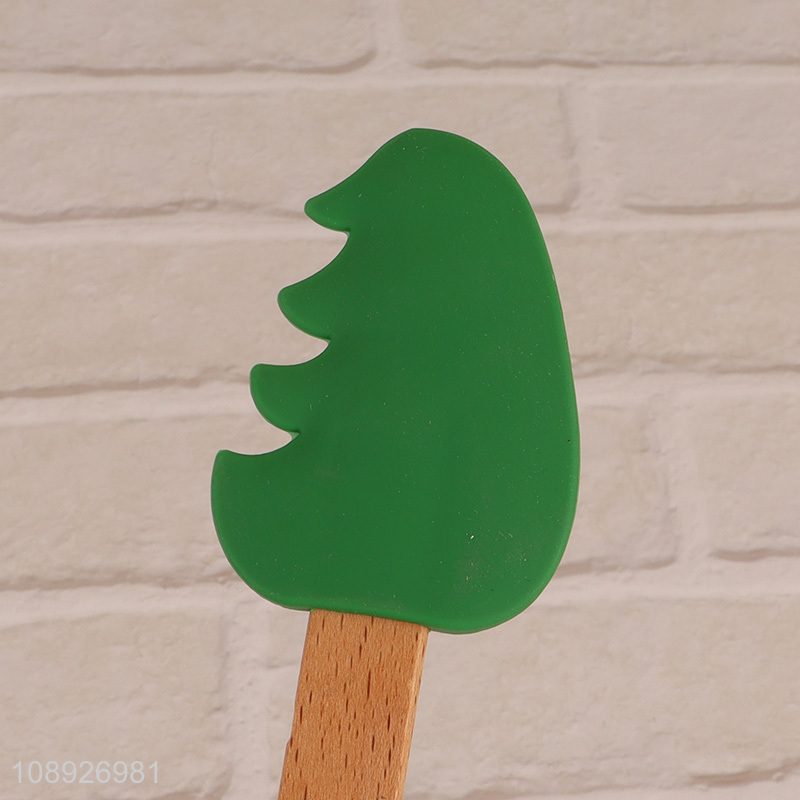 Wholesale Christmas silicone spatula Xmas cake spatula for baking cooking