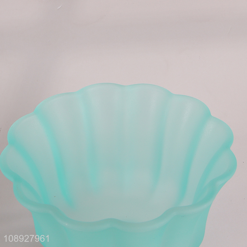 Hot Sale Colored Frosted Flower Pedal Style Glass Cups Dessert Cups