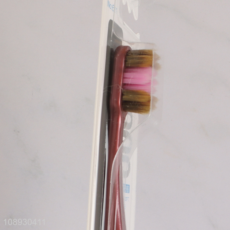 New Product Manual Adult Toothbrush with Non-Slip Handle