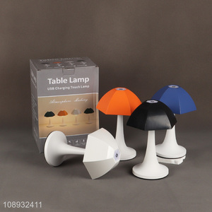 Hot Selling Rechargeable Led Mushroom Table Lamp Touch Dimming Desk Lamp