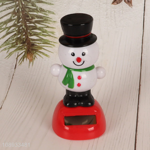 Factory Price Christmas Snowman <em>Solar</em> Powered Dancing <em>Toys</em> Car Ornaments