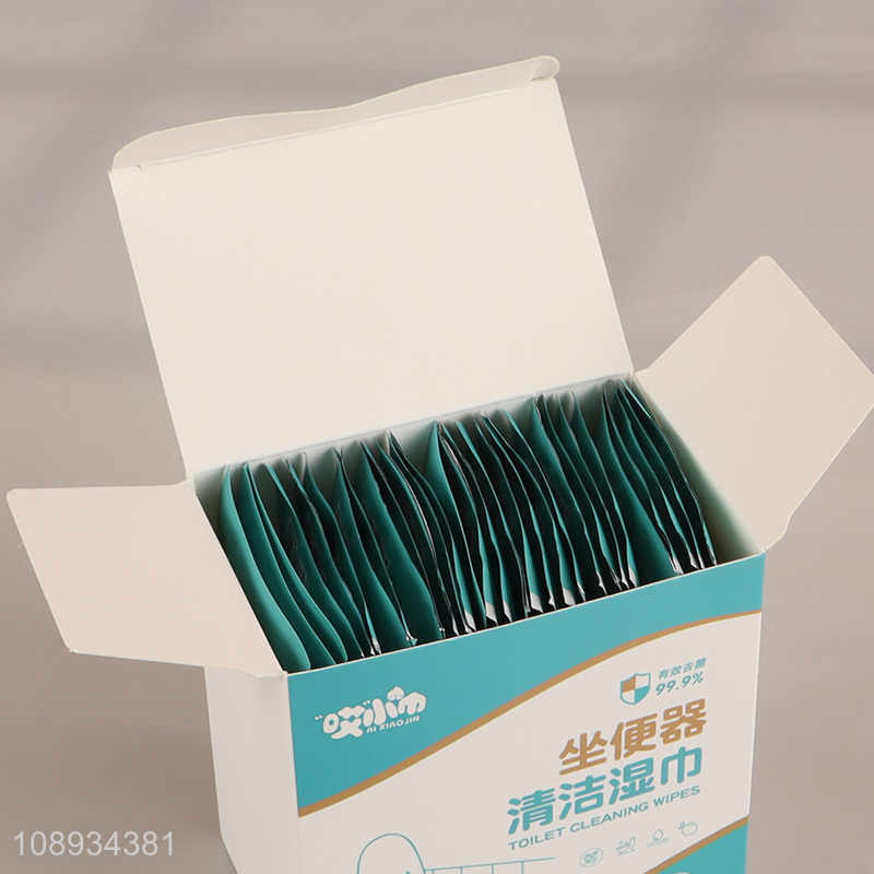 Wholesale 30PCS Individually Wrapped Flushable Toilet Cleaning Wipes for Travel