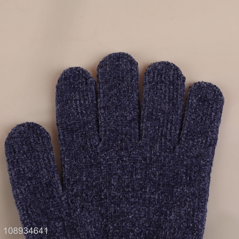 Hot Sale women's winter gloves windproof chenille knit gloves