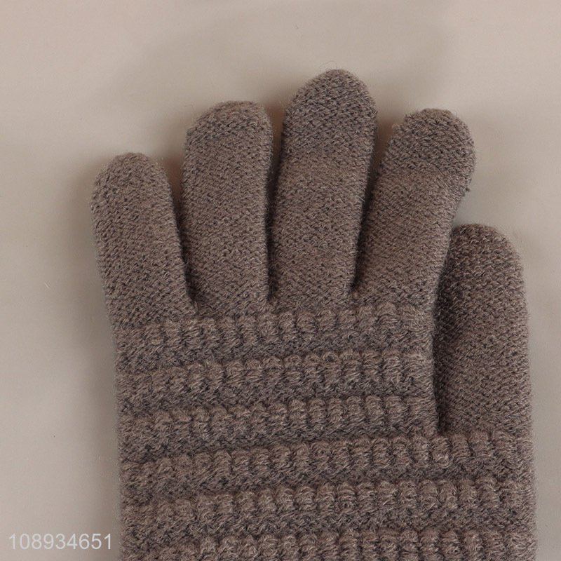 New product women winter gloves outdoor stretchy knit gloves