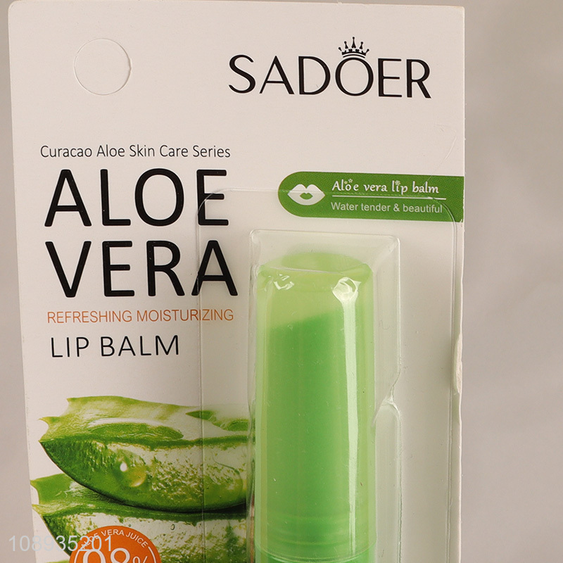 Hot Sale Refeshing Moisturizing Lip Balm with Aloe Vera for Women Girls