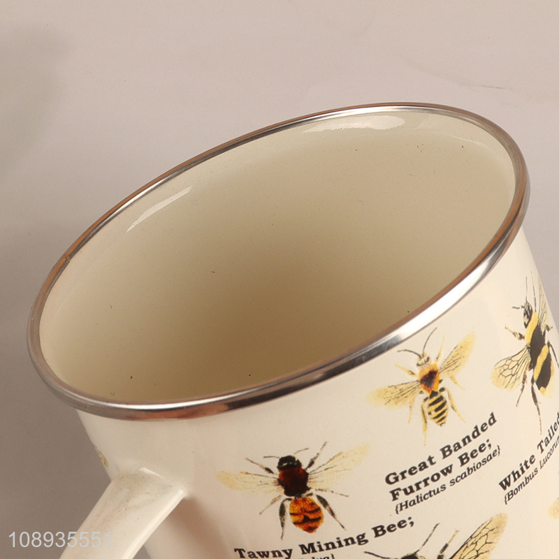 Hot Sale Insect Enamel Outdoor Camping Mug Metal Coffee Cup with Handle