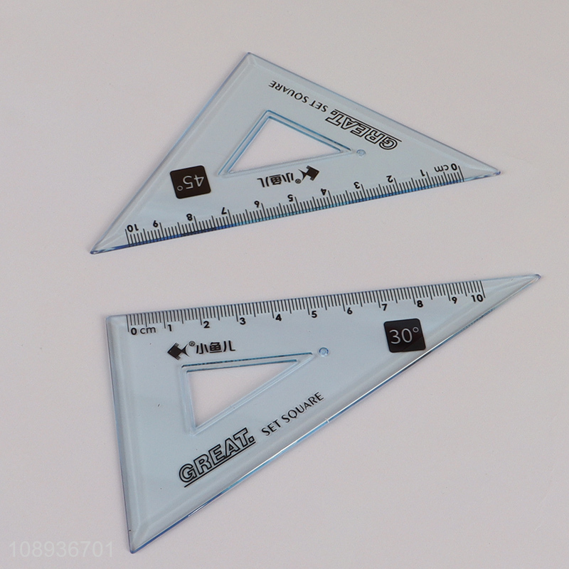 Wholesale 4 Pieces Math Geometry Kit Ruler Set Includes Protractor