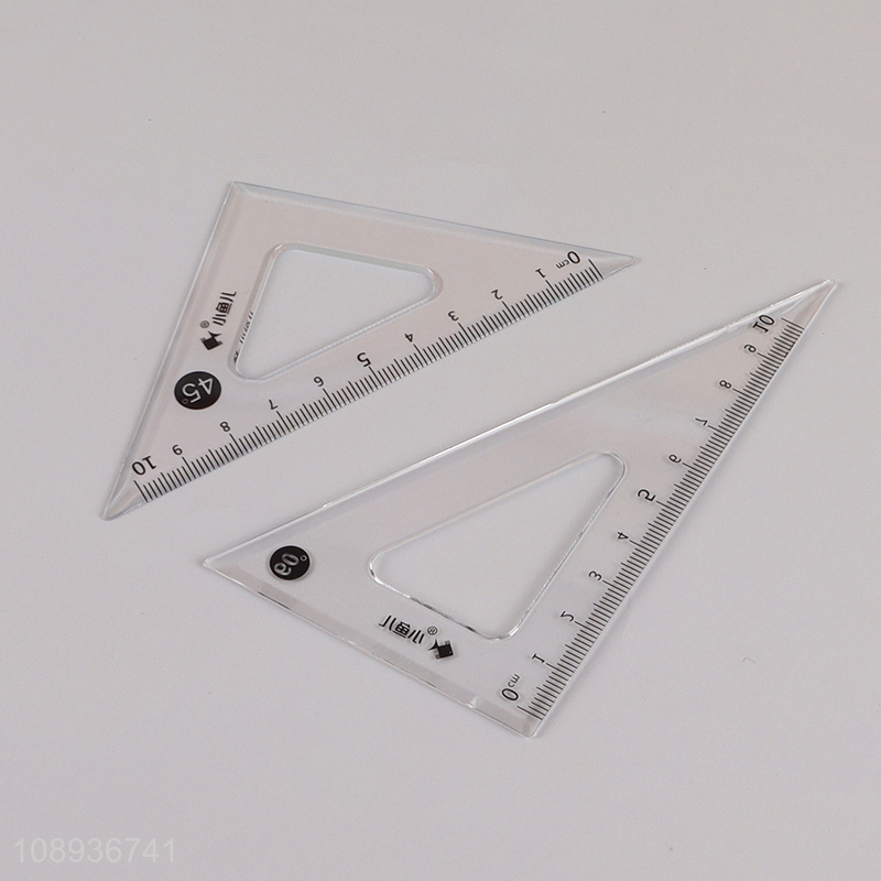 Wholesale 4 Pieces Math Geometry Kit Ruler Set for Students Teachers