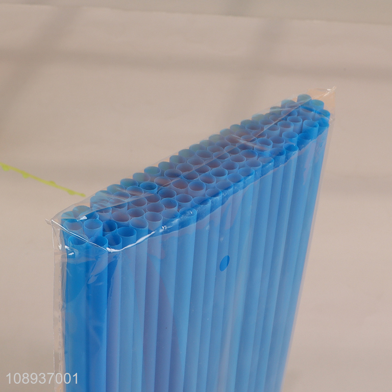 Wholesale Solid Color Disposable Drinking Straws Plastic Straight Straws