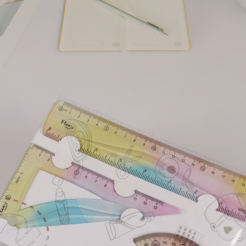 Online Wholesale 3 Pieces Geometric Ruler Set School Office Supplies