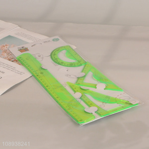 Wholesale 4 Pieces Plastic Ruler And Protractor Set for Teachers Students