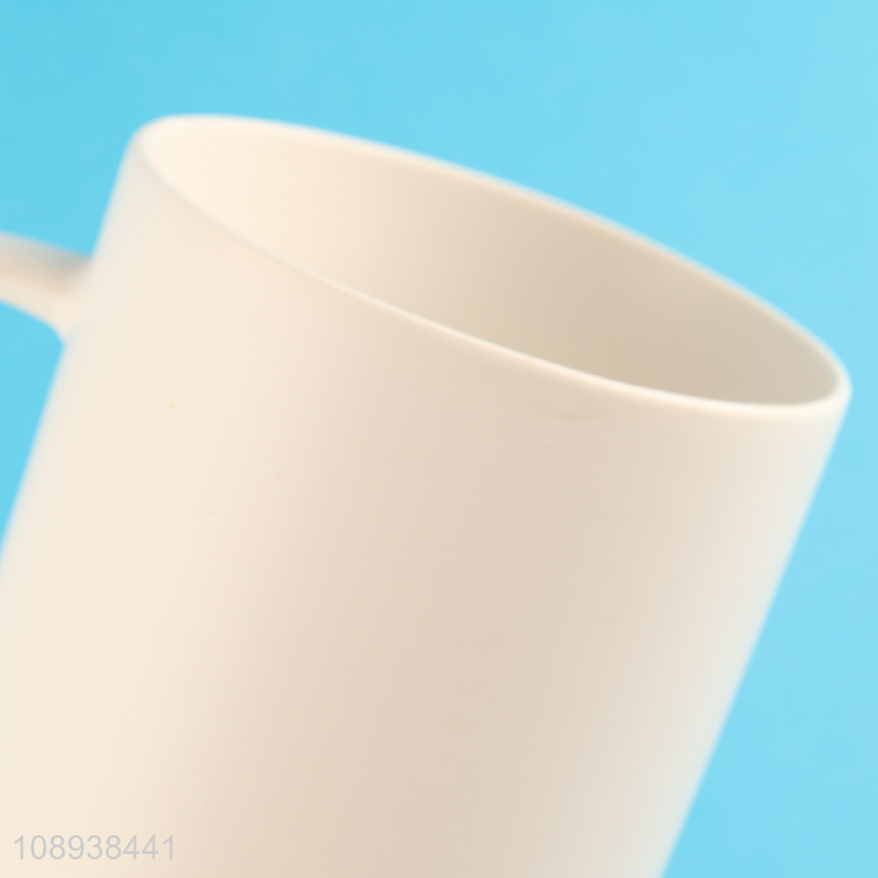 Good quality white ceramic water cup coffee cup with handle