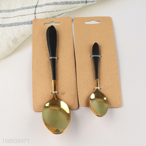 Best sale stainless steel 2pcs cutlery <em>spoon</em> set wholesale