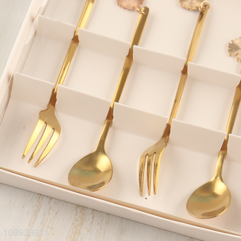 Good selling 4pcs stainless steel cutlery fork and spoon