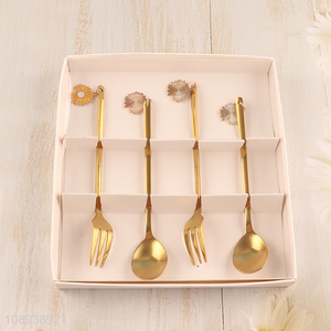 Good selling 4pcs stainless steel cutlery fork and <em>spoon</em>