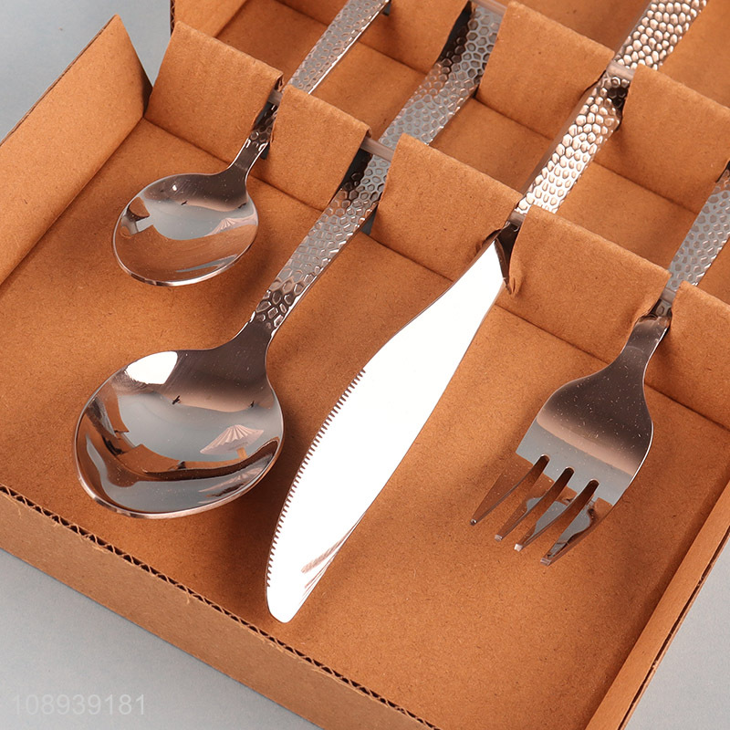 New design 4pcs stainless steel home hotel cutlery set