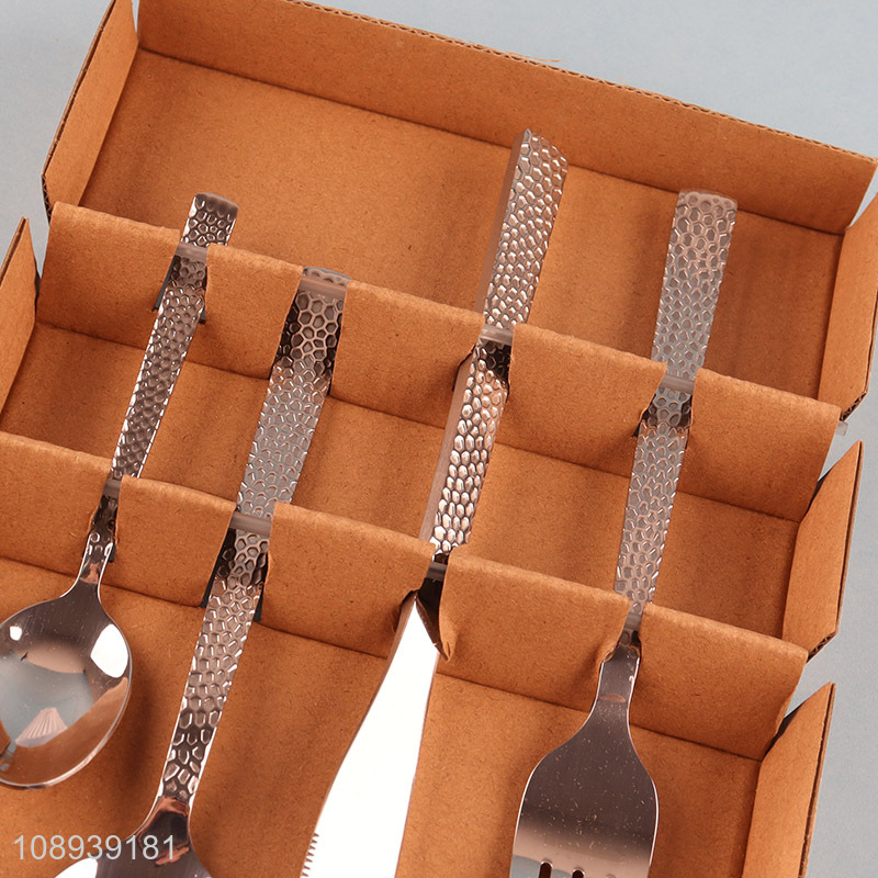 New design 4pcs stainless steel home hotel cutlery set