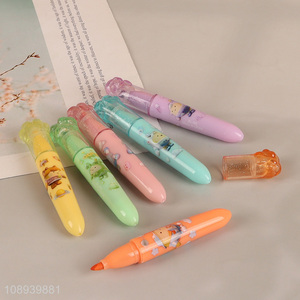 Good Quality 6 Colors Fluorescent Ink Highlighters for Underlining