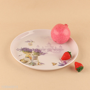 Hot selling round plastic tableware plate for home restaurant