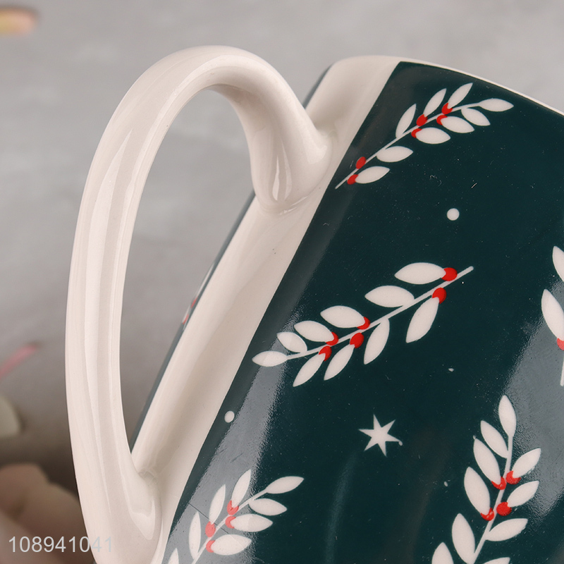 Online wholesale ceramic water cup coffee cup with handle