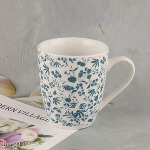 Factory supply flower pattern <em>ceramic</em> drinking <em>cup</em> water <em>cup</em>