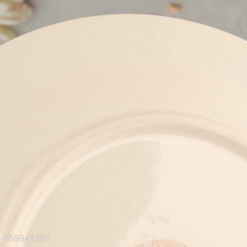 Hot selling white ceramic round tableware plate dinner plate