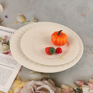 Hot selling white ceramic round tableware <em>plate</em> dinner <em>plate</em>