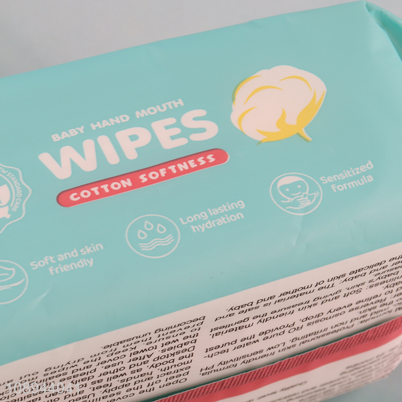 Wholesale 80PCS Baby Hand and Face Wipes Hypoallergenic Alcohol-Free Wipes