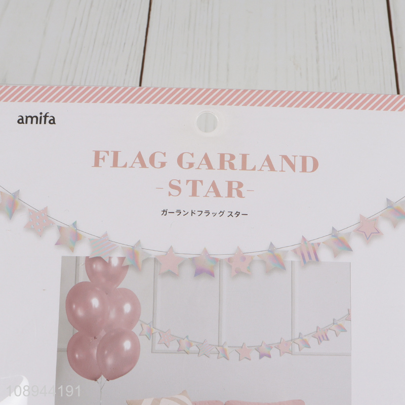 Wholesale 2m Star Paper Garland Banner Christmas Party Decorations