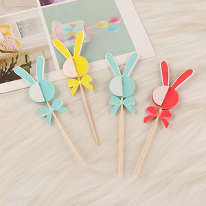 China Imports 4PCS Bunny Cupcake Toppers Cocktail Fruit Picks