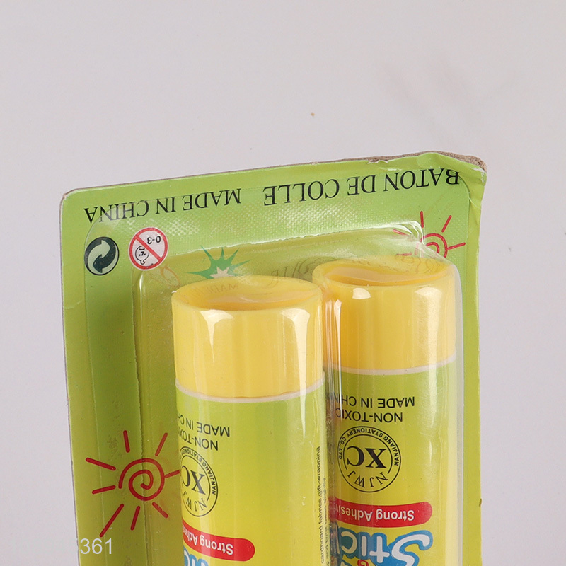 China products 2pcs non-toxic school office glue stick for sale