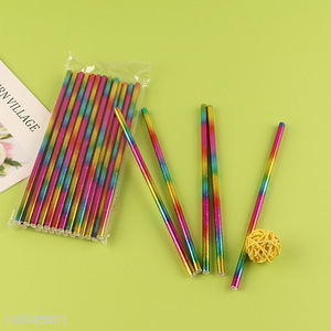 Wholesale Rainbow Color Biodegradable Paper Straws for Drinks