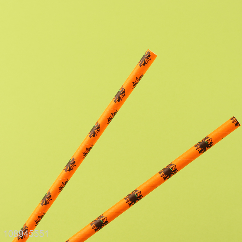 New Product Halloween Paper Straws Disposable Drinking Straws