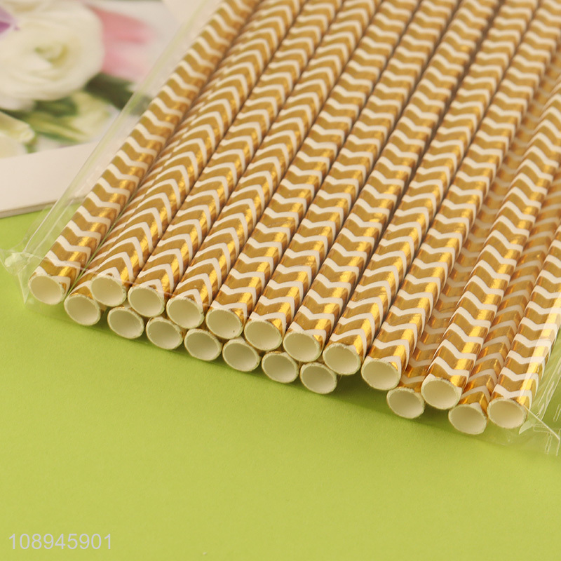 China Imports Gold Disposable Straws Paper Drinking Straws