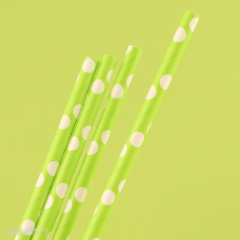 New Product Polka Dot Paper Drinking Straws for Restaurant