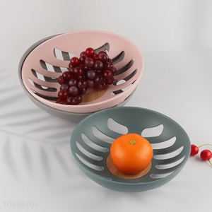 Online Wholesale 3 Colors Hollowed-Out Melamine Vegetable Fruit Plate