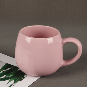 Low price pink <em>ceramic</em> water <em>cup</em> drinking <em>cup</em> with handle