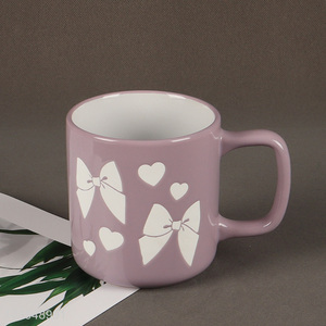 China supplier ceramic drinking cup water cup with handle