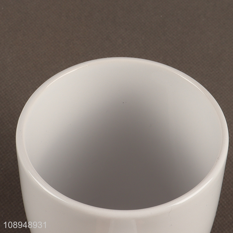 Good price white ceramic water cup coffee cup with handle