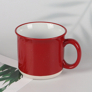 Best sale red <em>ceramic</em> water <em>cup</em> drinking <em>cup</em> with handle