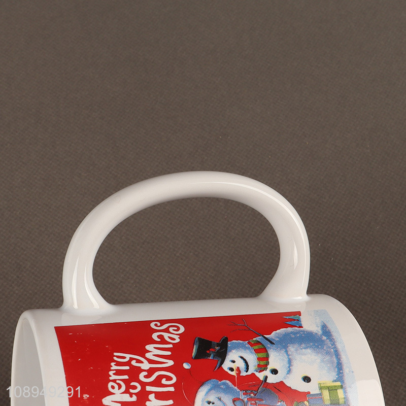 Hot selling christmas series ceramic water cup coffee cup