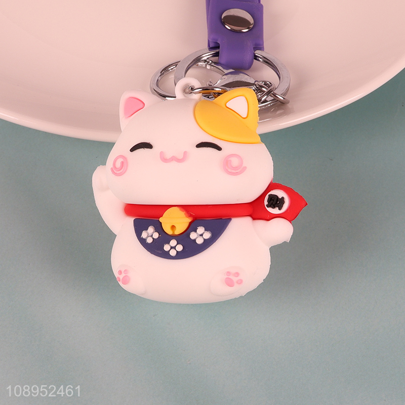 Top products fortune cat shape cartoon keychain for gifts