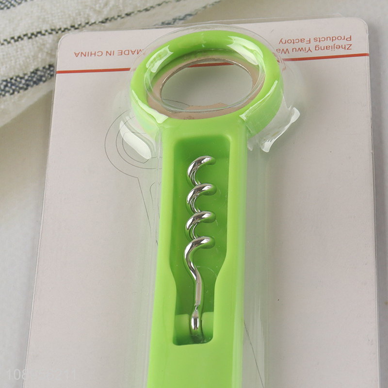 Wholesale 3-In-1 Stainless Steel Peeler Wine Corkscrew Beer Bottle Open