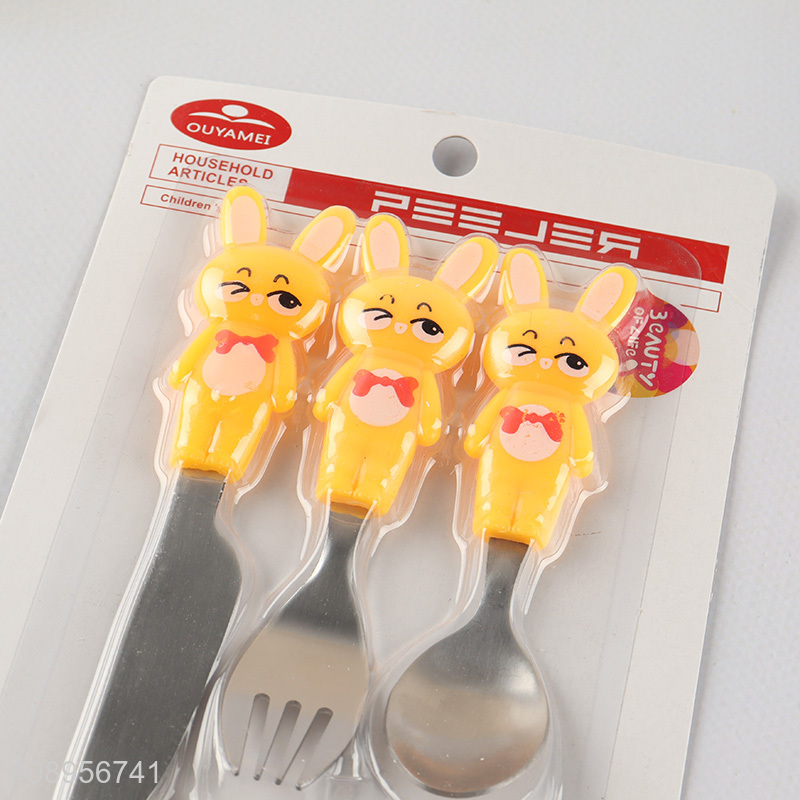 New Product Kids Cutlery Set Cartoon Dinner Knife Spoon & Fork