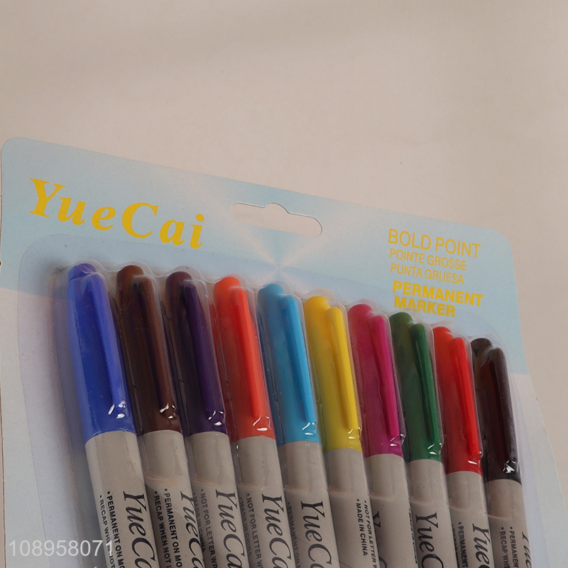 New arrival 10pcs non-toxic school office marker pen