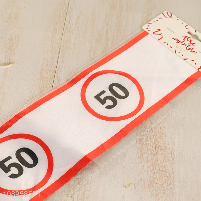 China Imports 15PCS 50-Year-Old Speed Limiter Birthday Party Sashes