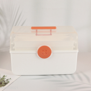 Yiwu market portable multi-layer medicine box with handle