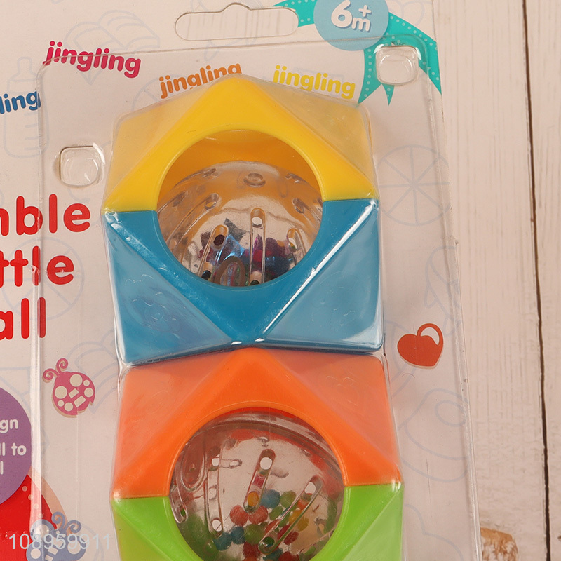 Factory price safe baby tumble rattle ball toy for sale