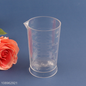 Wholesale Transparent Custom Logo Plastic Meauring Cup for Kitchen Restaurant